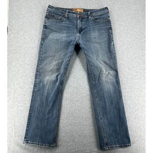 Seven7 Jeans Mens Straight Fit Blue Denim 34x30 Medium Wash Classic